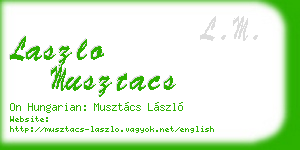 laszlo musztacs business card