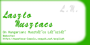 laszlo musztacs business card
